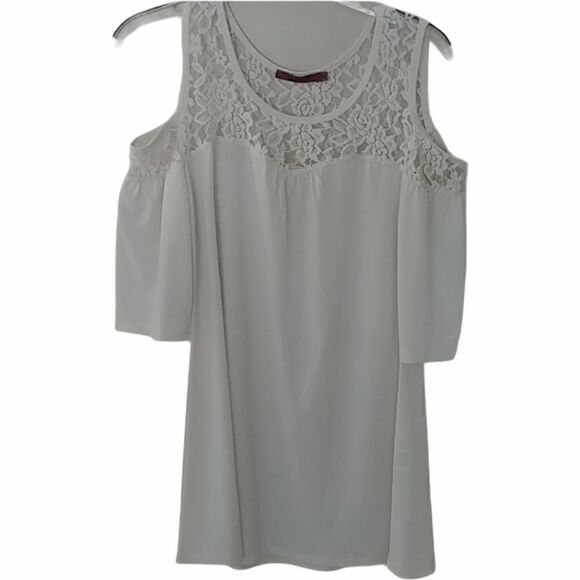 Belldini Open Shoulder Lace Detail Dress - Picture 1 of 4